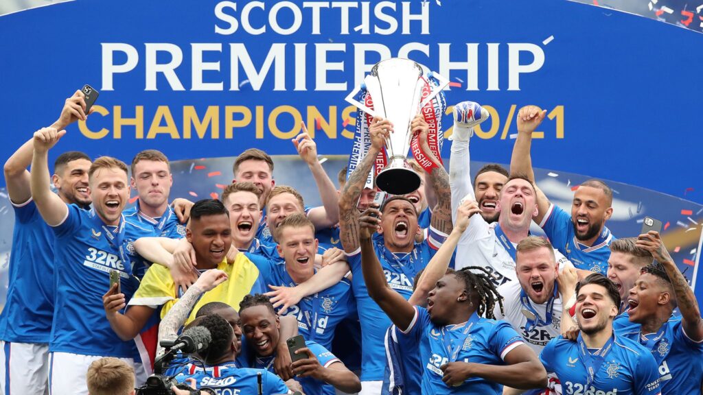 Rangers Crowned 2020/21 Scottish Champions In Castore Kit