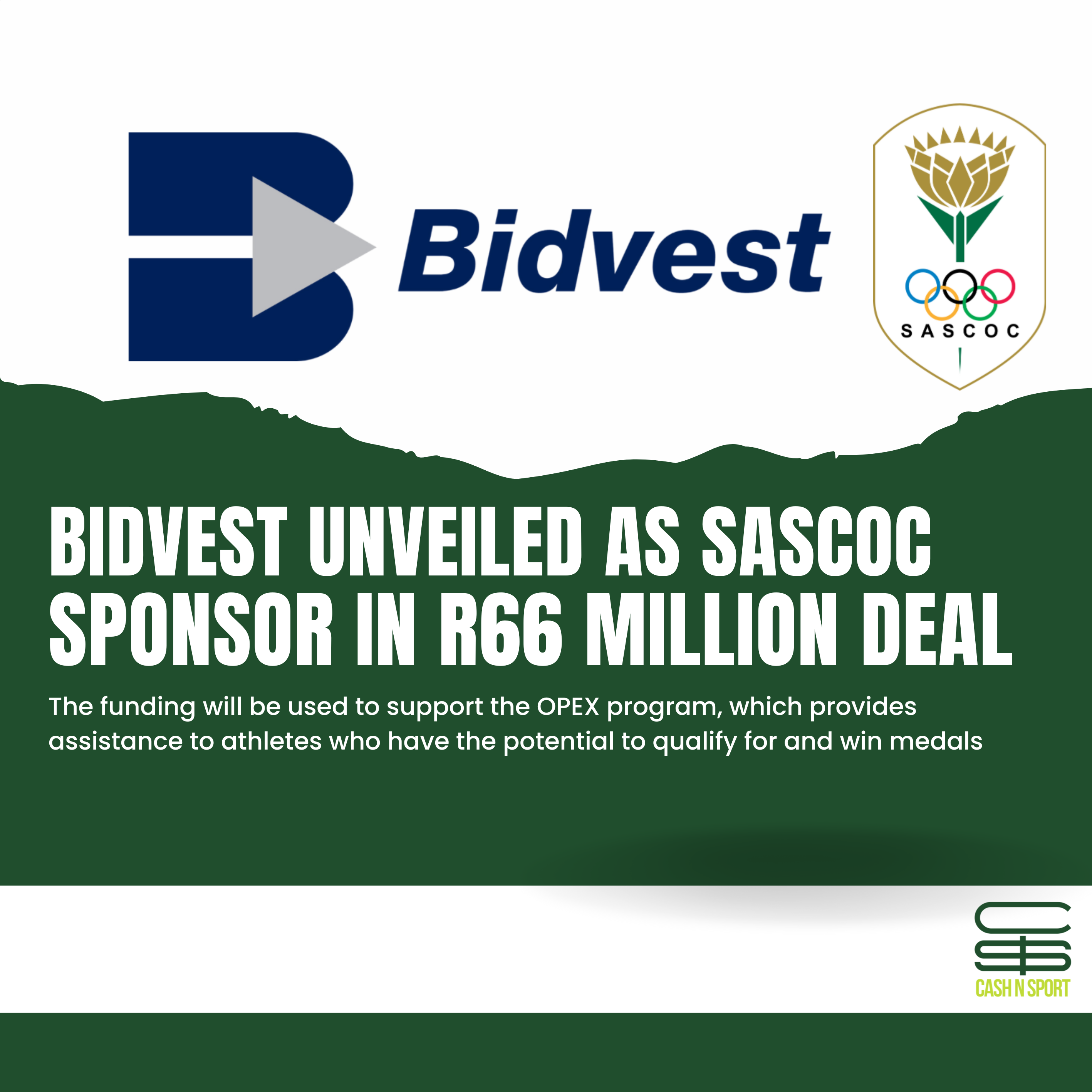 Bidvest Unveiled As SASCOC Sponsor In R66 Million Deal Cash N Sport