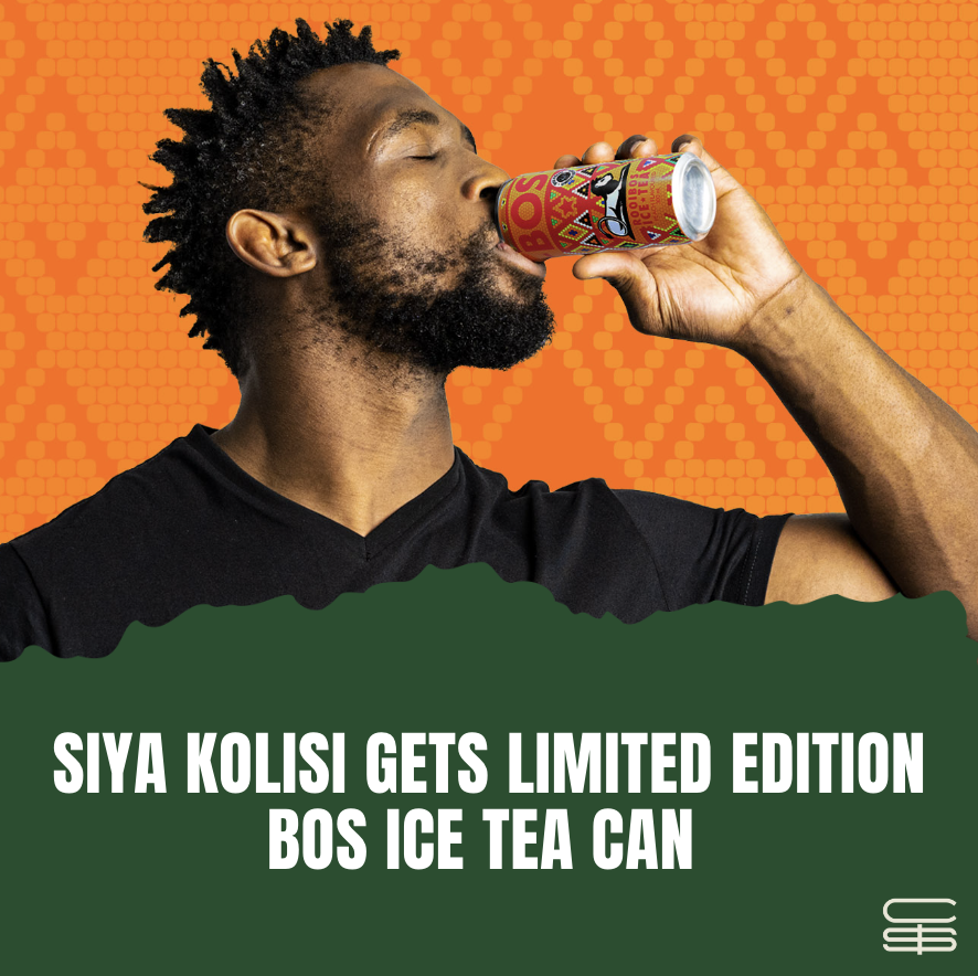 Siya Kolisi Gets Limited Edition Bos Ice Tea Can - Cash N Sport